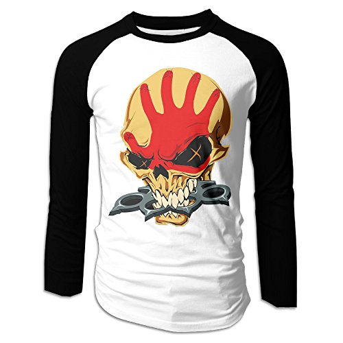 Five Finger Death Punch Band Men's Raglan Baseball Jersey T-shirt Top Crew Neck