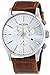 NIXON Men's 'Sentry' Quartz Stainless Steel and Leather Casual Watch, Color:Brown (Silver dial ) (Model: A405-1888)