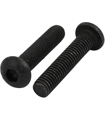 Uxcell Left Hand Thread Bolts – M6x10mm, 10.9 Grade, Hex Socket Head, Black Oxide, 2 Pcs For Drill Chuck