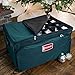 TreeKeeper (Green Christmas Ornament Storage Box with Dividers) - Deluxe Ornament Keeper - Holds 72 Ornaments up to 4 Inches in Diameter | 3 Removable Trays with Separators | Acid-Free Fabric Lining