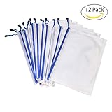 Peicees A4 Plastic File Document Folders Bags with Zipper