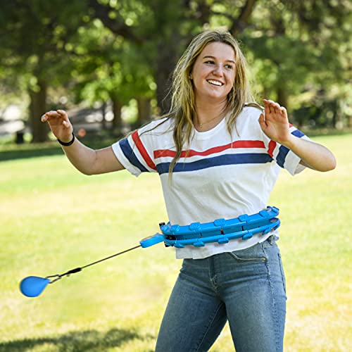 oneday Smart Weighted Hoola Fitness Hoops for Adults, 27 Detachable Knots with Smart Counter Hula Circle Hoops, 2 in 1 Abdomen Fitness Non-Fall Exercise Hoops Massage Adjustable Auto-Spinning Ball