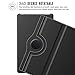 MoKo Case for Fire HD 10 Tablet (7th and 9th Generation, 2017 and 2019 Release) 10” - 360 Degree Rotating Swivel Stand Cover with Auto Wake/Sleep for Fire HD 10.1 Inch, Black