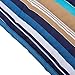 Hammock Quilted Fabric with Pillow Double Size Spreader Bar Heavy Duty Stylish for Outdoor Garden Patio, 14 FT, 2 Person 450 lbs Capacity(Blue Stripe)