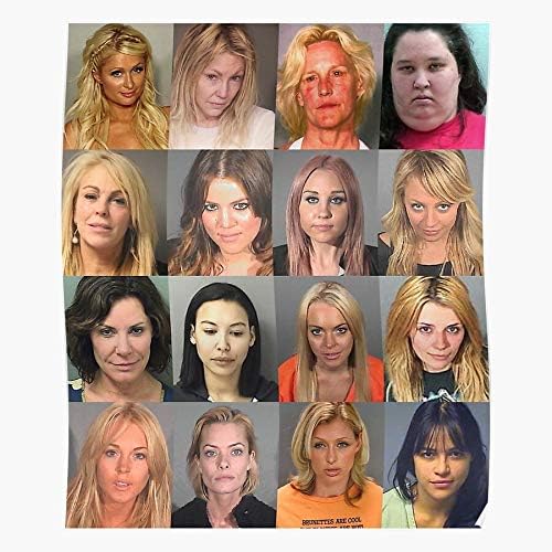 Amazon Com Naknak Boo Hilton Paris Heather Locklear Misha Mugshot Barton Mugshots Honey Celebrity Collage Impressive And Trendy Poster Print Decor Wall Or Desk Mount Options Posters Prints