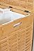 BIRDROCK HOME Oversized Divided Clothes Laundry Hamper - Made of Natural Bamboo - 2 Sections - Laundry Organizer
