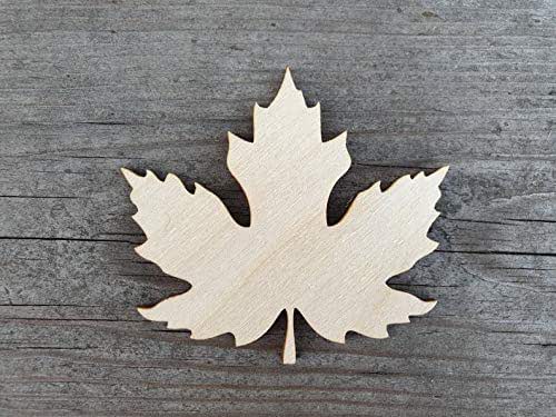 Unfinished wood shapes MAPLE LEAF shape