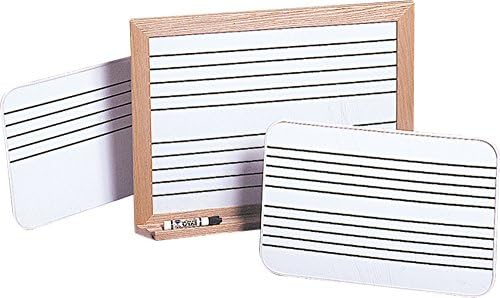 Vecchio "Music Stave Lap Boards 18 x 24 with 2 Staves, Oak Frame, Porcelain B"