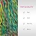 IMSTYLE Multicolor Lace Front Wigs Rainbow Colorful Green Wigs Loose Curl Dark Root Synthetic Hair Wig Glueless Heat Resistant with Natural Hairline 22 Inch