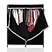ATHome Lightweight, Durable, Sturdy, Dust and Moisture Proof, Easy Open T-Zipper, Portable Closet Wardrobe, 60 inches, Black