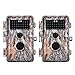 [2020 Upgraded]2-Pack Game Trail & Deer Hunting Cameras 16MP 1080P No Glow Wildlife Cams with Night Vision Motion Activated Waterproof & Password Protected Photo & Video Model Time Lapse & Time Stamp primary