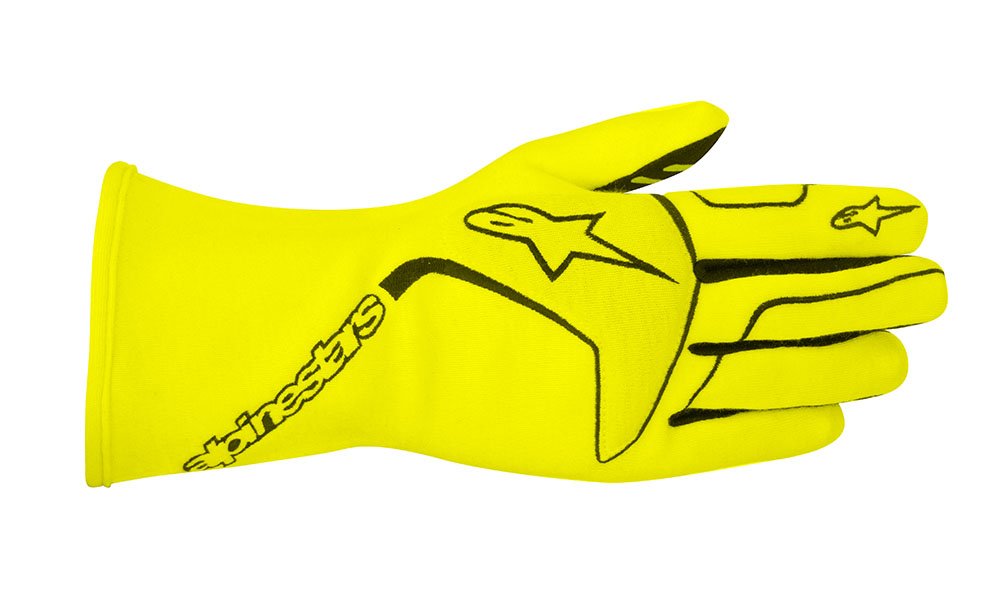ALPINESTARS TECH 1 RACE GLOVES YELLOW FLOURECENT SIZE L