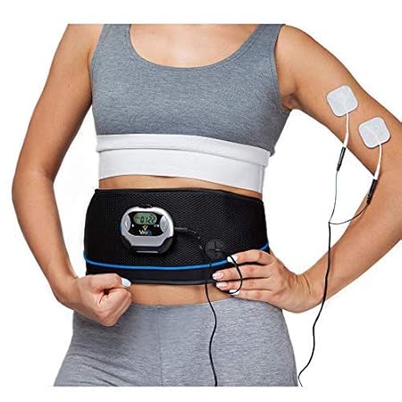 VEOFIT EMS Bauchmuskelgürtel zur Elektrischen Muskelstimulation: festigt, stärkt und strafft die Bauchmuskeln und flacht den 