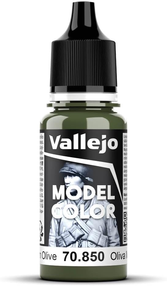 Vallejo Model Color Medium Olive 18 ml Acrylic Paint Self-Leveling BSL