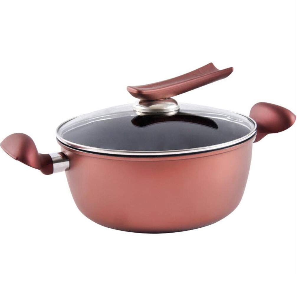 Wine Red Soup Pot Iron 25cm Thick Non-stick Large Capacity High Temperature Porridge Health Stew Wok Fire Home Gas Cooker Universal 251220cm MUMUJIN
