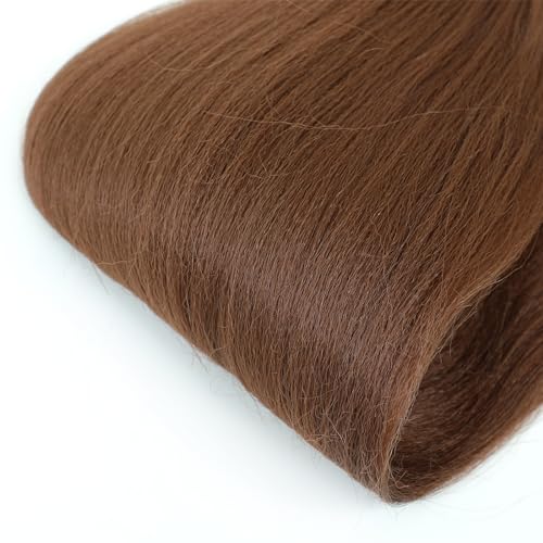 Xusuperb 30 Inch Pre Stretched Brown 30# Auburn Easy Braiding Hair Extensions 6 Packs Synthetic Crochet Hair Itchless Yaki Texture