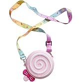 Adam Victor Pink Lollipop Purse- Lovely Lollipop Pouch Wallet Cute Key Bag Credit Card Money Bag, Gift for Girls Kids Purse Women Wallet Party Favors(Pink)