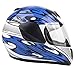 Typhoon Youth Full Face Motorcycle Helmet Kids DOT Street - Blue (Small)