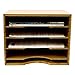 File Organizer Mail sorter, with Four Adjustable Dividers Natural Bamboo Wood Color by Intriom Bamboo Collection (File Organizer)