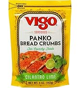Vigo Seasoned Panko Bread Crumbs, Crispy & Flaky Crunch (Cilantro Lime, Pack of 6)
