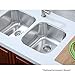 Decor Star P-006 32 1/4 Inch Undermount 50/50 Equal Double Bowl 18 Gauge Stainless Steel Kitchen Sink cUPC