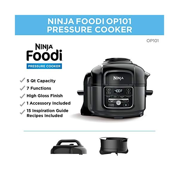 Ninja FD401 Foodi 8qt. 9in1 Deluxe XL Cooker & Air FryerStainless Steel Pressure Cooker
