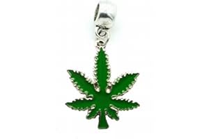 Heavens Jewelry POT LEAF WEED CANNABIS MARIJUANA CHARM PENDANT ADD TO NECKLACE CLOTHING DOG CAT PET COLLAR KEYCHAIN ETC