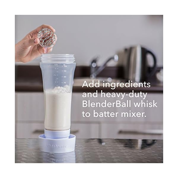 Whiskware Pancake Batter Bottle, Two Silicone Pancake Molds, and Two