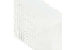 KOQYE 10 Pcs Plastic Binder Pocket Clear Poly Binder Organizer 6 Holes A5 Binder Folders for School and Office Supplies