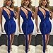 Mojessy Women's Sexy Multi Wear Bodycon Bandage Tank Midi Party Dress Clubwear Small Blue