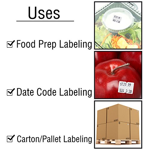 image for Perco 2 Line Date Gun Kit: Includes 16 Digits Label Gun, 10,500 White 