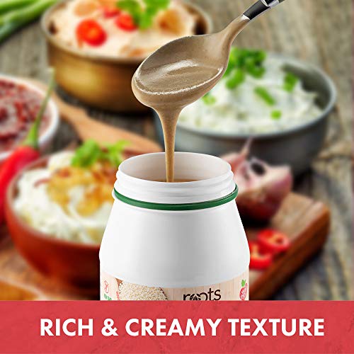 Roots Circle USDA Organic Tahini Paste 100 Pure Creamy Ground Sesame