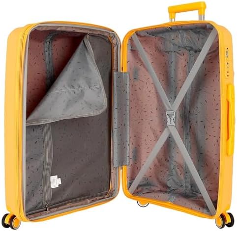 Joumma Bags Inari - Valigia rigida ABS, diverse dimensioni, nero, verde, rosso, grigio, poliestere, giallo, Taglia unica, Set 2 valigie