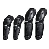 Tera P09 Adults Fashion 4Pcs Kit of Elbow Knee Shin Armor Protect Guard Pads Accessories Flexible Breathe Freely for Motorcycle Motocross Racing