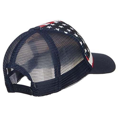USA Flag Foam Trucker Cap - Navy OSFM