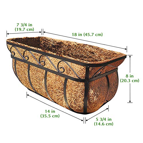 Garden Trough Deck Planter, English Horse Trough Coco Planter, Metal Window Planter Trough, Cast