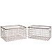 SLPR Wire Storage Shelf Basket (Set of 2, Copper) | Organizer for Kitchen Pantry Freezer Cabinet Bathroom