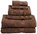 Superior Egyptian Cotton Pile 6 Piece Towel Set, Includes 2 Bath, 2 Hand, 2 Face Towels/Washcloths, Ultra Soft Luxury Towels, Thick Plush Essentials, Guest Bath, Spa, Hotel Bathroom, Chocolate