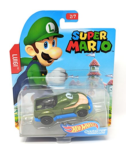 Hot Wheels Super Mario Character Cars Luigi Vehicle 2/7