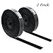 Security Reusable Fastening Tape Cable Ties Nylon Cord Fastening Wraps Straps, 20 Feet, DIY Length-Black (2 Pack)