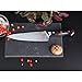 WALLOP Chef Knife 8.5'' - Japanese High Carbon Stainless Steel Kitchen Knife - Unique Solar Pattern&Well Balance Kitchen Meat Cleaver Knife - Full Tang Blade&Non-slip Ergonomic G10 Handle