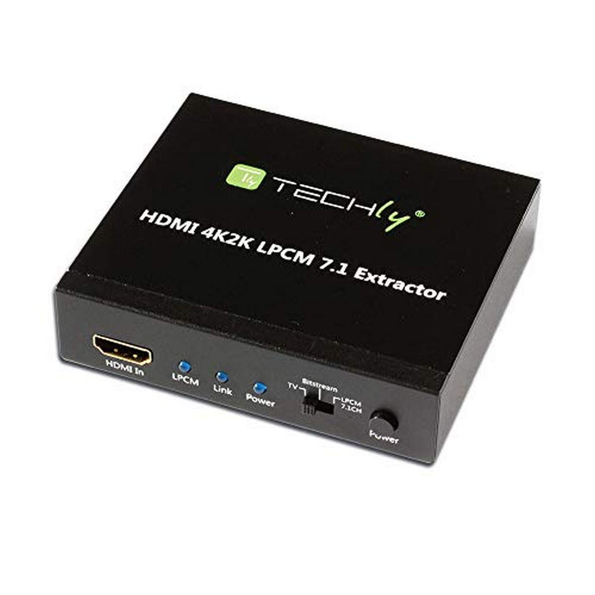 Techly IDATA HDMI-EA74K HDMI Audio Extractor LPCM 7.1 4K UHD 3D Black