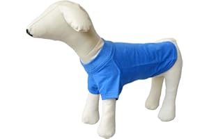 Lovelonglong Pet Clothing Dog Costumes Basic Blank T-Shirt Tee Shirts for Medium Small Dogs Blue XL
