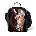 HUGS IDEA Trendy Horse Lunch Bags for Kids School Adults Lunch Boxes