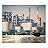 Industrial View at Oil Refinery Plant Form Industry Zone - Removable Wall Mural | Self-Adhesive Large Wallpaper - 100x144 inches