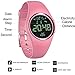 feifuns Smart Watch Non-Bluetooth Kid Pedometer Watch Sport Wristband IP68 Water-Resistant Swim Watch Fitness Tracker with Step/Distance/Calorie/Clock/Timer for Walk Kid Men Women (Pink+Pattern Band)