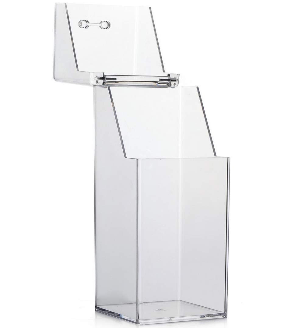 Square Clear Acrylic Makeup Brush Holder with Lid Cover Cosmetic Brush Eyebrow Pencil Storage Organizer Jewellery Cotton Pads Storage Box Case for Bathroom Bedroom