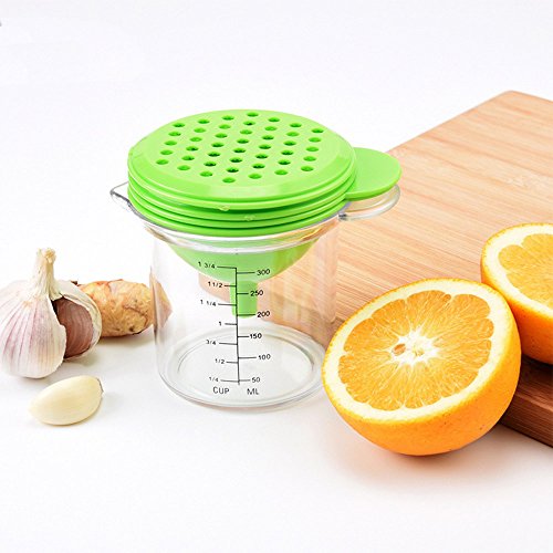 Tenta Kitchen Citrus Juicer Reamer with Handle and Pour Spout, Green (5 in 1) - Thumbnail 3