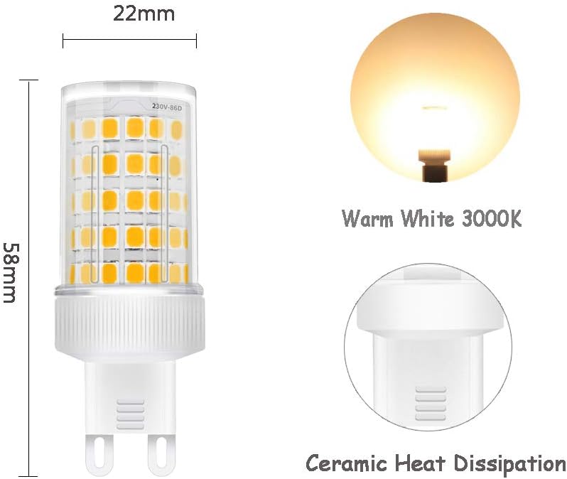ENGEYA G9 LED Light Bulb, 10W (80W Halogen Equivalent),G9 Bulbs for Home Lighting SMD 2835 LED Lamps, High Light 800LM - Image 3