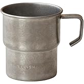 WENSHUO Outdoor Mug,Small Camping Cup,Vintage Stainless Steel,10.14 fl oz (300 ml)